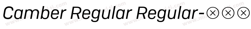 Camber Regular Regular字体转换